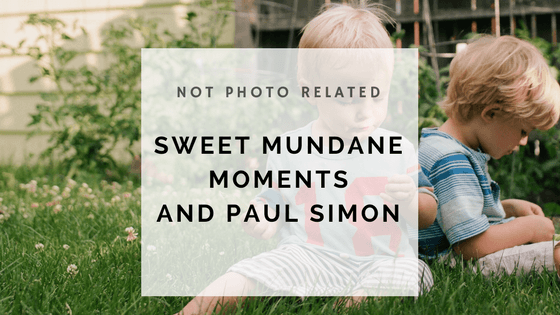 text that reads sweet mundane moments and paul simon