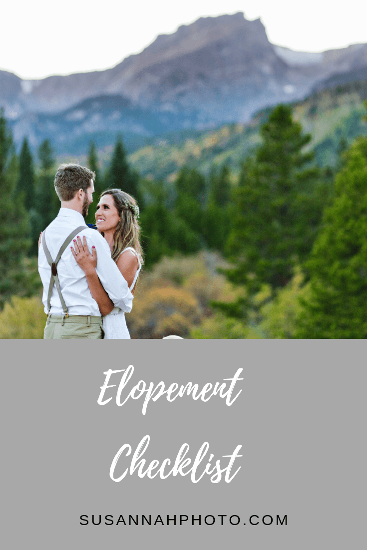 Elopement checklist from susannahphoto.com