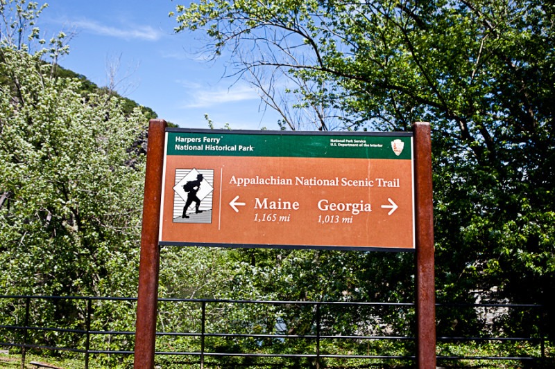 sign showing the appalachain trail