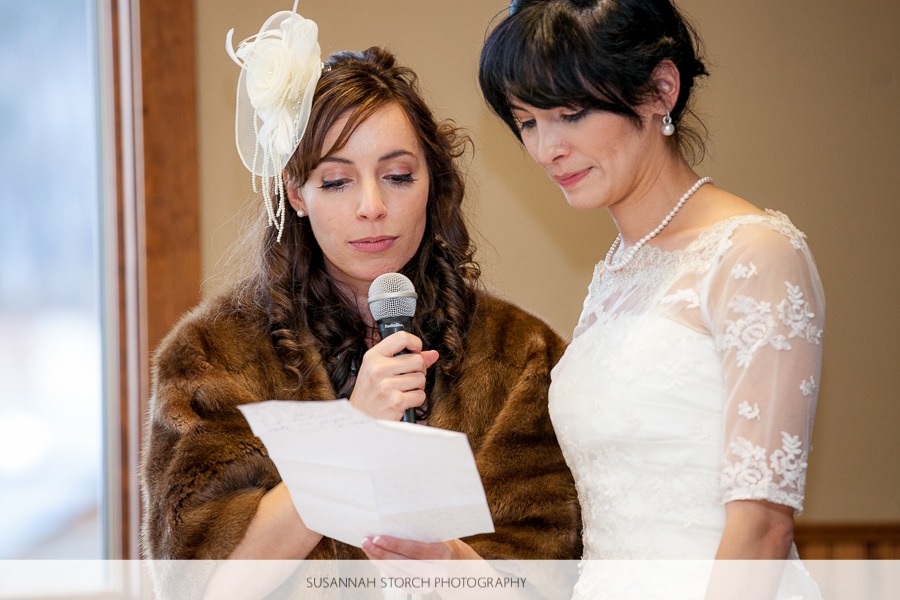 two brides give a speech