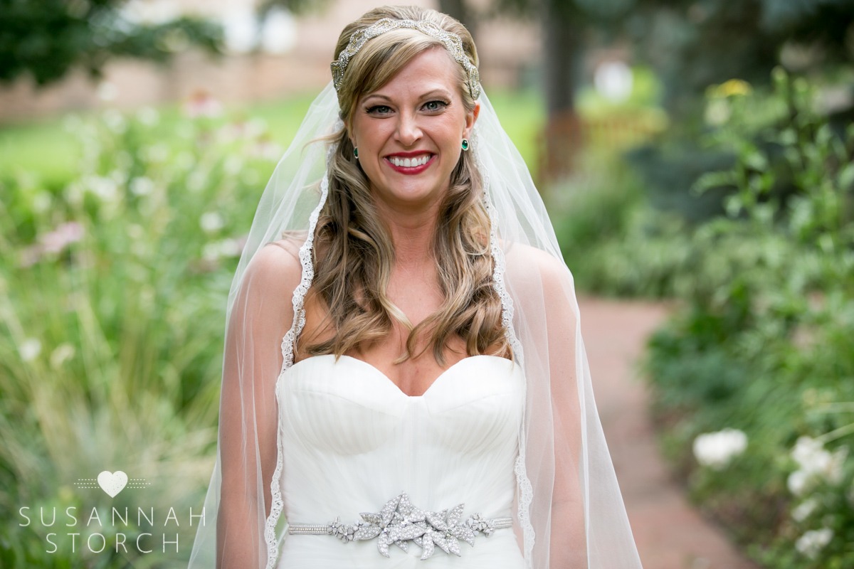 a smiling bride