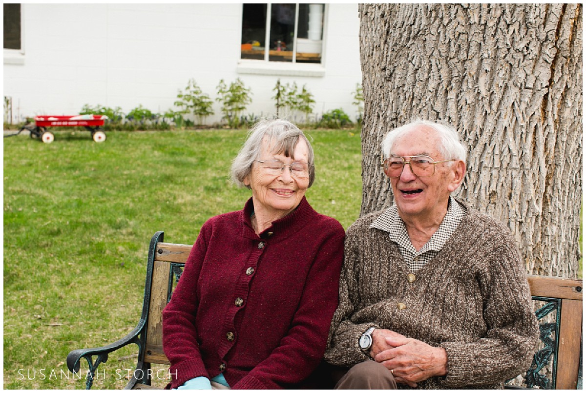 grandparents laughing