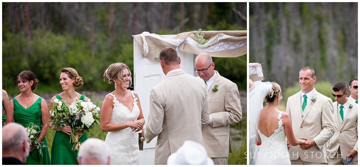 images of an outdoor wedding ceremony in grand lake co