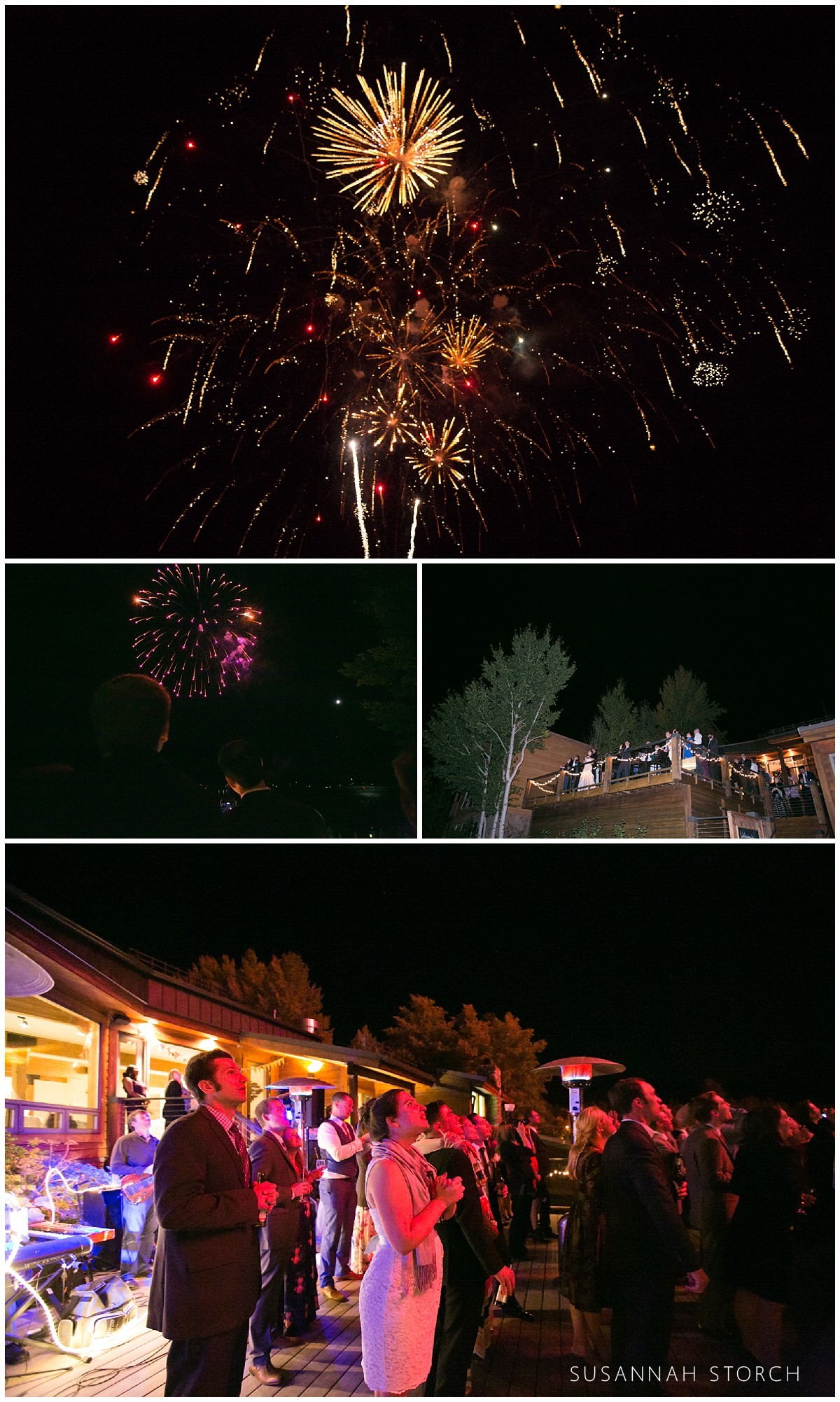 images of fireworks during a wedding reception