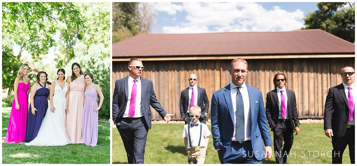 portraits from a farm wedding