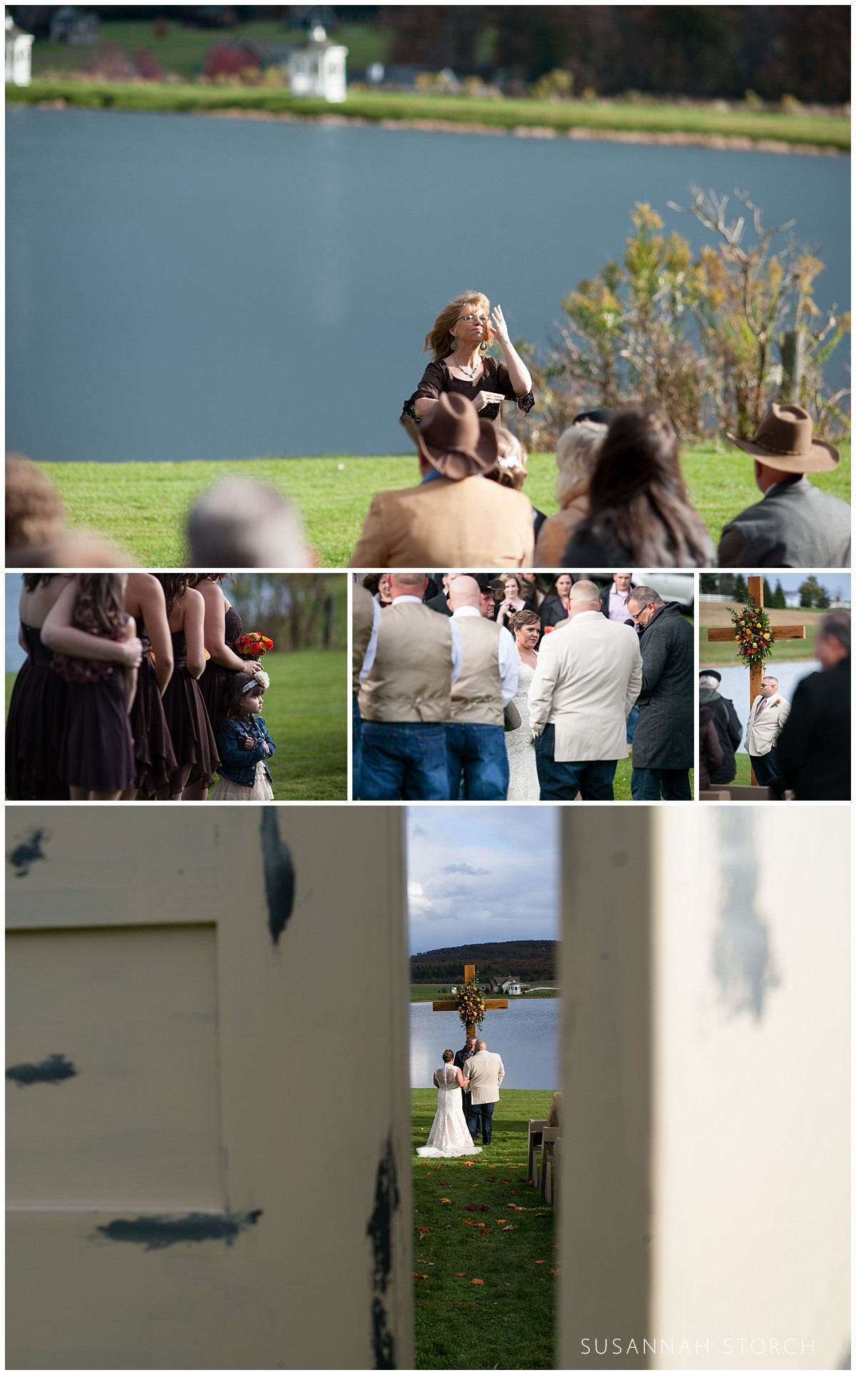 images of an outdoor wedding ceremony