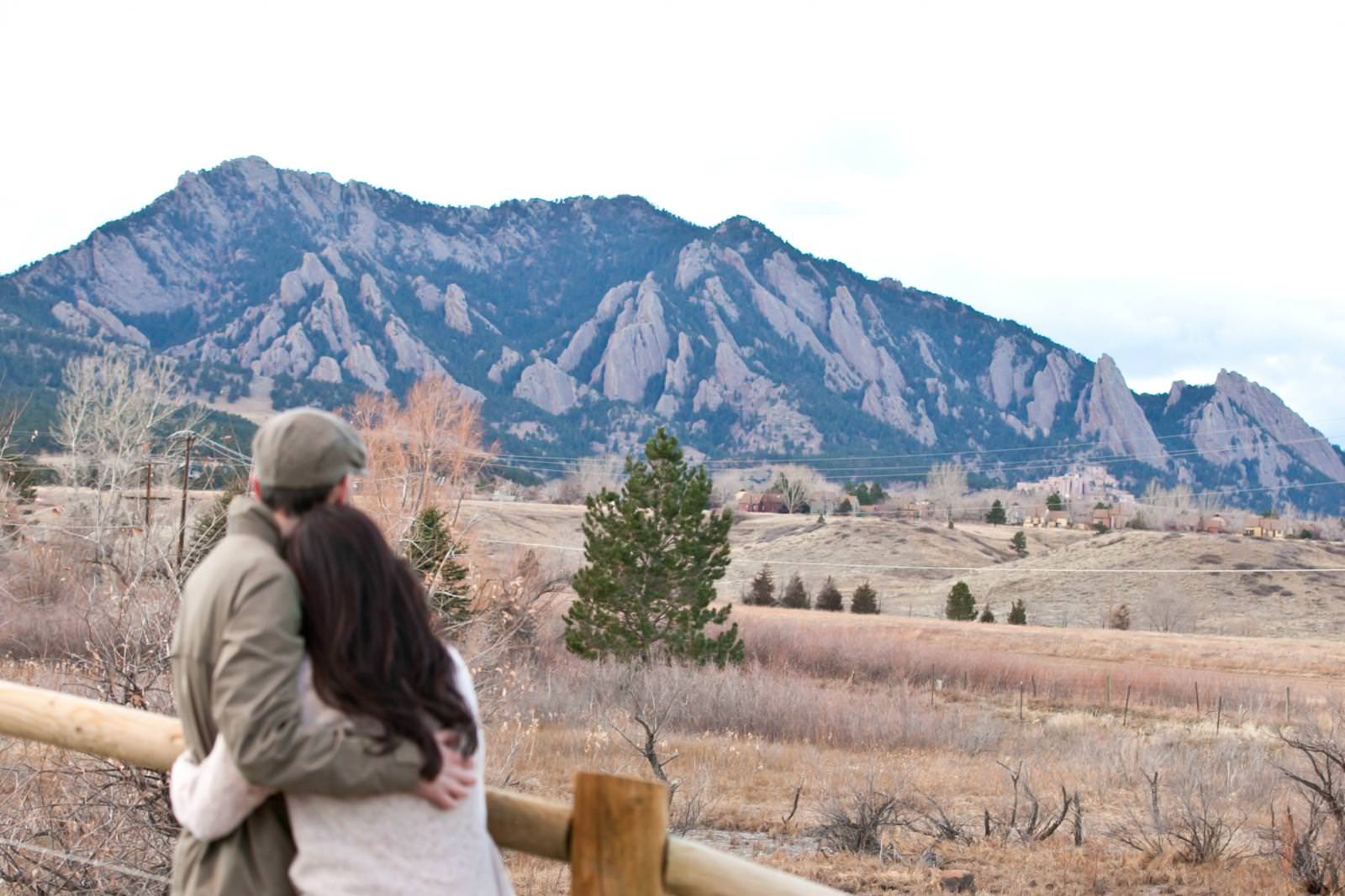 engaged couple in south boulder