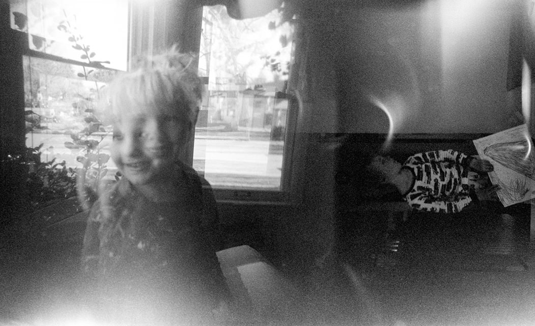 double exposure and camera frames running together with a holga camera