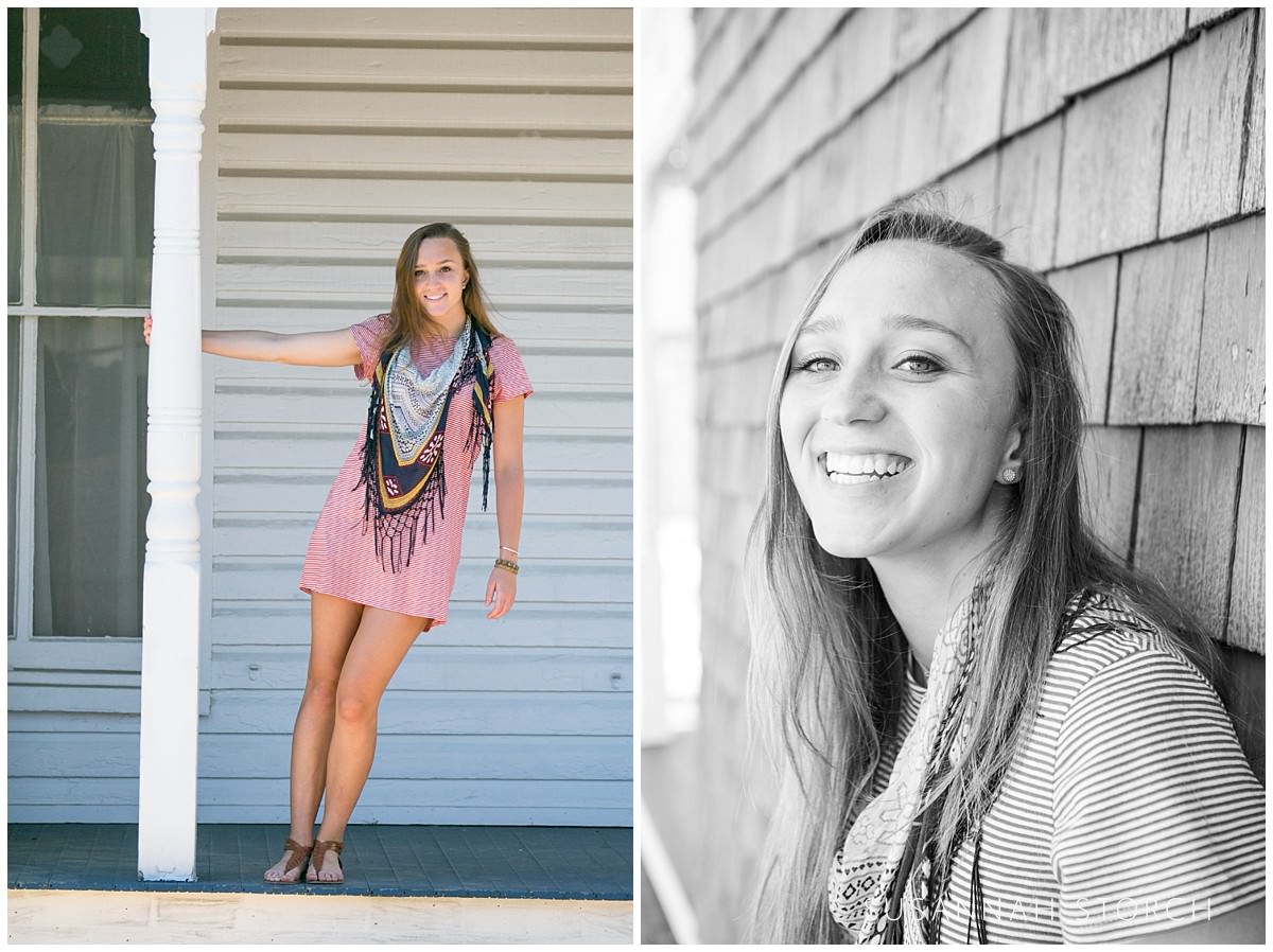 two images of a high school senior