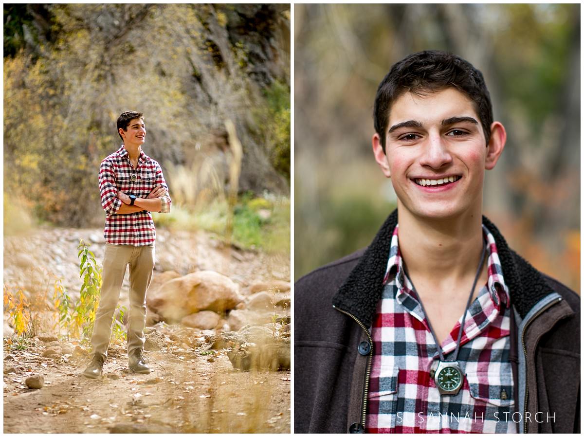 two images of a longmont, colorado high school senior