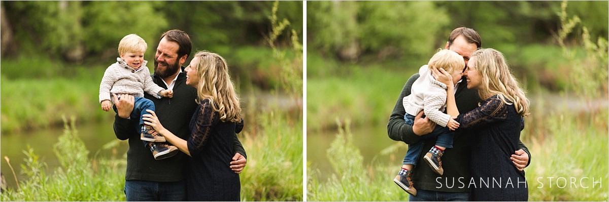 images from an outdoor family portrait session