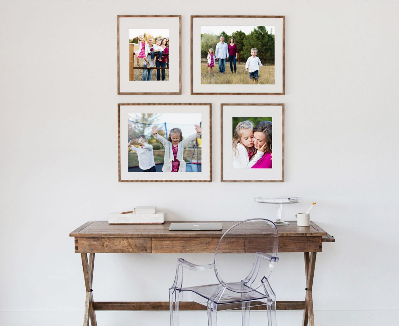 framed art from an in home family portraits
