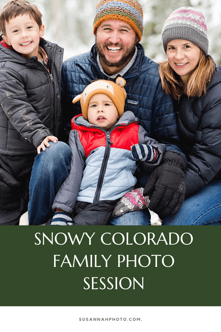 Snowy Colorado Family Photo Session