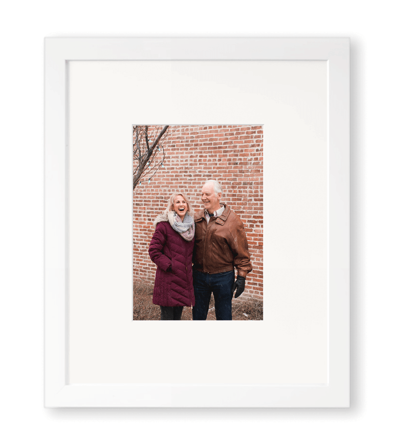 photo of a framed photograph of a husband and wife