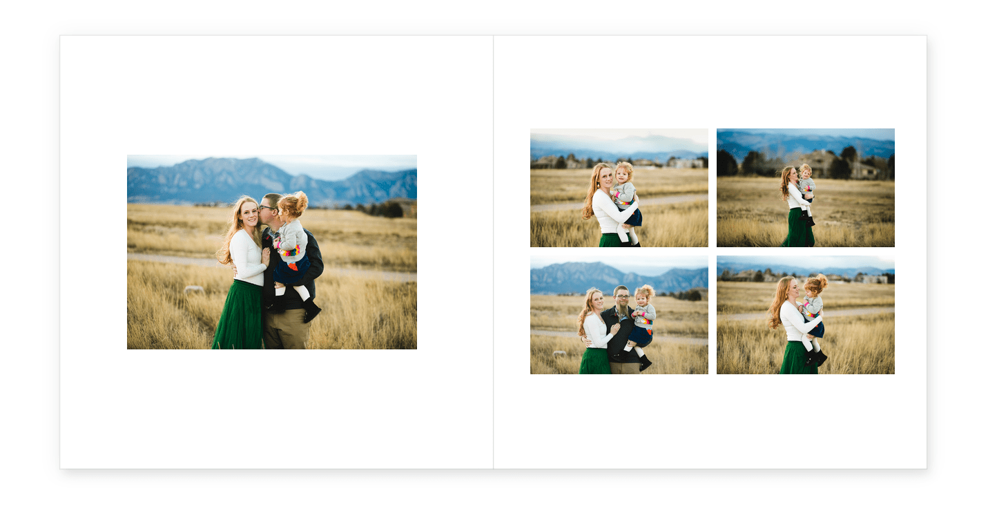 layout photo of a family photo albym