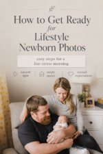 Lifestyle newborn photography session with family at home in Colorado