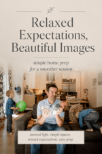 In-home newborn session with a relaxed family in a real Colorado home