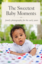 Baby lying on a colorful blanket outdoors during a sweet family photography session in Longmont, Colorado.