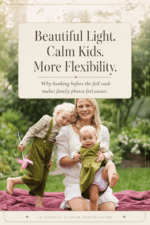 Pinterest graphic about booking family photos before the fall rush in Longmont, Boulder, and Northern Colorado.