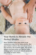 denver in-home baby photography with cute baby on rug