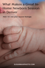 In-home newborn photography in Denver — natural light session in a small apartment