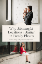 Pinterest pin for a blog post about choosing meaningful Denver family photo locations.