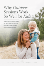 Pinterest pin explaining why outdoor family photography sessions work well for kids in Boulder, Colorado.